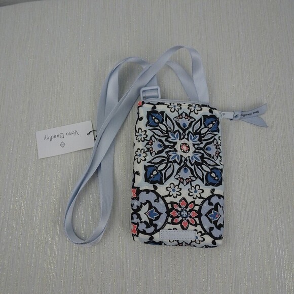 Vera Bradley Lisbon Medallion RFID Mini Cellphone ID Crossbody Bag Factory Style - Picture 2 of 10